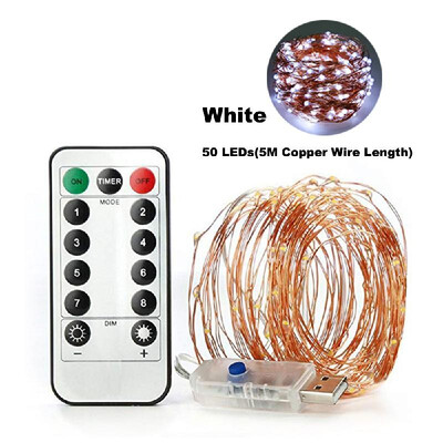 

100 LEDs Fairy String Lights 10M328ft USB Copper Wire Lamp Christmas Lights 8 Lighting Modes with Remote Control for Christmas H