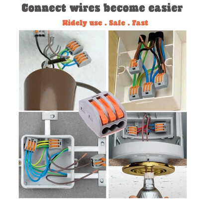 

〖Follure〗Wire Compact Connector Wire Connection Junction Box Quick Connector 10PC