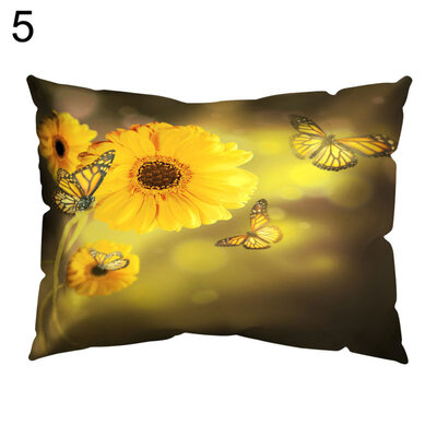 

Sunflower Printed Rectangle Throw Pillow Case Sofa Bed Cushion Cover Home Decor