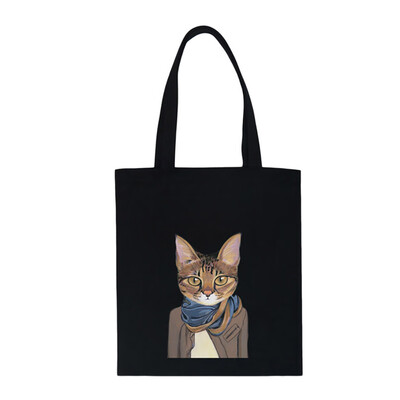 

Women Cute Cat Printing Canvas Tote Girls Casual Shoulder Bags Large Capacity Shopping Bags Handbag Bolsos Mujer YJ