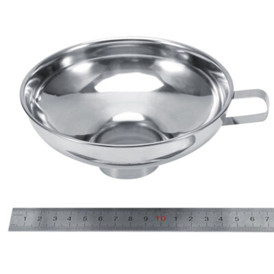 

​ Stainless Steel Wide Mouth Canning Jar Funnel Cup Hopper Filter Kitchen Tools