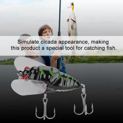 

Greensen 8 Colors Colorful Soft Cicada Shape 5cm6g Simulating Fish Lures Baits Fishing Bait with Hooks