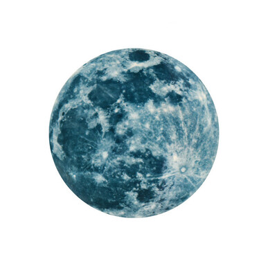 

〖Follure〗5cm 3D Large Moon Fluorescent Wall Sticker Removable Glow In The Dark Sticker