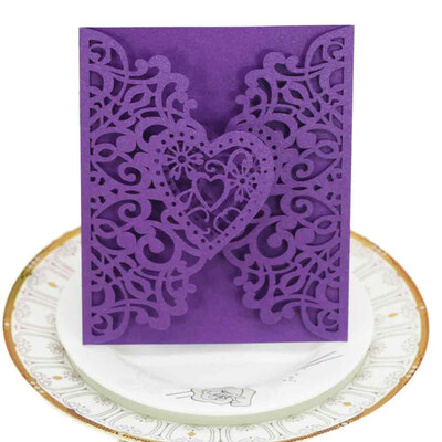 

〖Follure〗20PC Delicate Carved Romantic Wedding Party Invitation Card Envelope