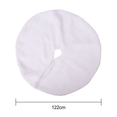 

Christmas Tree Skirts White Faux Fur XMAS Tree Decoration Merry Christmas Supplies New Year Home Outdoor Decor