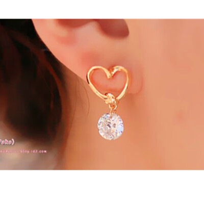 

Best Selling Fashion Crystal Stud Earrings Golden Silver Color Earrings For Women 2018 Popular Jewelry Dropshipping A20