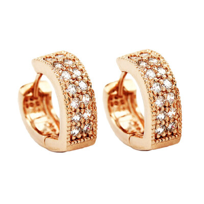 

Fashion Women V Shape Rhinestone Inlaid Stud Earrings Wedding Party Jewelry Gift