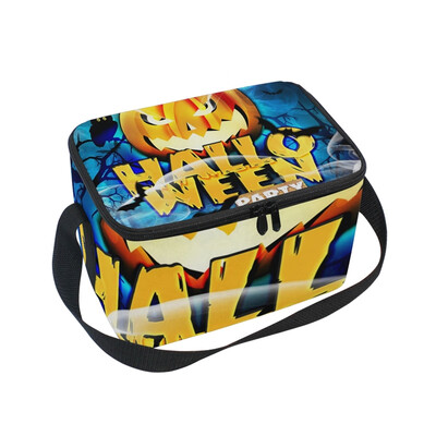 

ALAZA Lunch Box Insulated Lunch Bag Large Cooler Template Flyer For Halloween Night Tote Bag