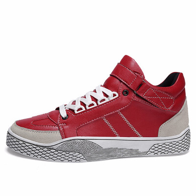 

Mens Shoes Fashion Casual Sports Shoes Breathable Shoes For Men High-cut Shoes sneakers Black Red Szie 39-44