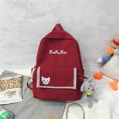 

Ins schoolbags female Korean high school students junior high school students small fresh large capacity cute backpack double