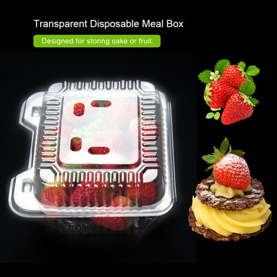 

Greensen 50pcs Transparent Disposable Meal Box Set for Cake Fruit Birthday Party Package Boxes Pastry Containers Cake Boxes