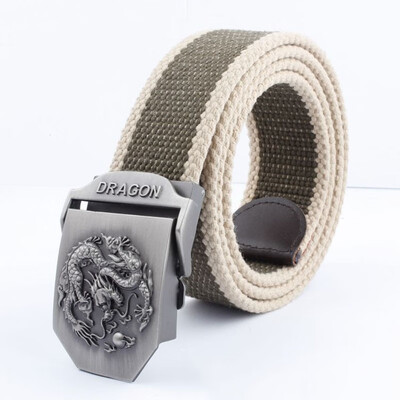 

Chinese style Men Belt Automatic buckle men casual dragon Belt Men thickening Canvas Belt Outdoor Men tidal current cowboys Belt