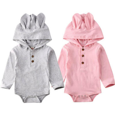 

Newborn Infant Baby Boy Girl Clothes Hooded Romper Bodysuit Jumpsuit Outfits