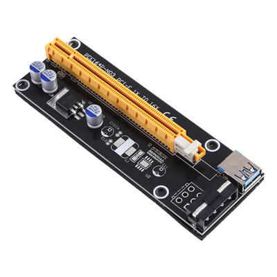

Power Enhanced PCI-E 1x to 16x Extender Adapter Card Mining Card Kit