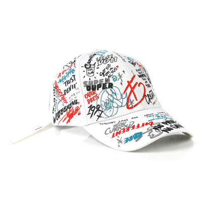 

Graffiti Baseball Cap Unisex Long Strap Hat Adjustable Visor Hat