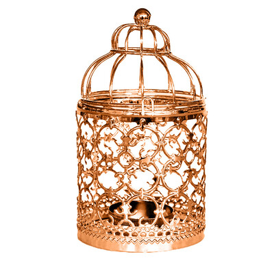 

Siaonvr Hanging Hollow Out Iron Birdcage Candlestick Table Candle Holder Parties Wedding