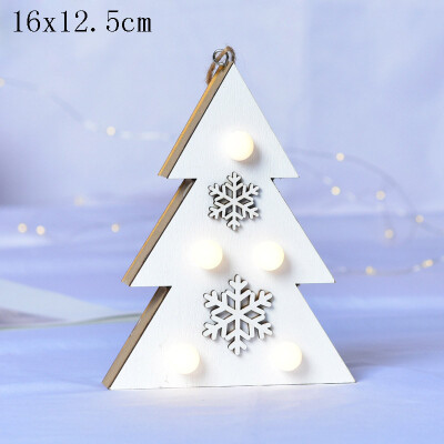 

〖Follure〗LED Light Wood House Cute Christmas Tree Ornaments Window Holiday Decoration