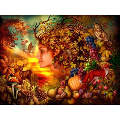 

5D DIY Full Drill Diamond Painting Fruit Girl Cross Stitch Embroidery Kit