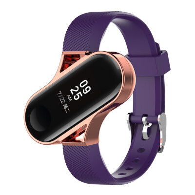 

ECSEM Band Replacement for Mi Band3 Metal Protective Shell for Xiaomi Mi Band 3 bands Smart Bracelet Accessories