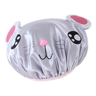 

Gobestart Double-layer Children Cartoon Waterproof Shower Cap Cute Baby Bath Cap