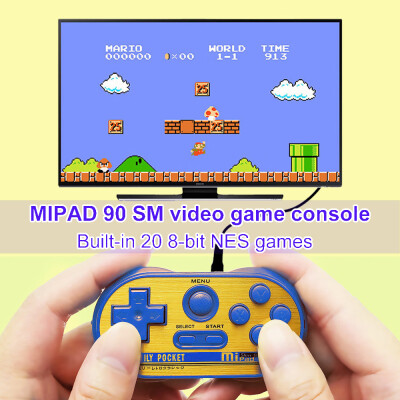 

MIPAD 90 SM Mini Game Console Built-in 20 8-Bit NES Games Support TV Output Video Game Console Handheld Game Players for Children