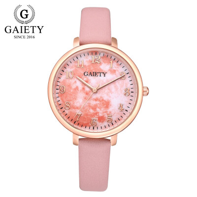 

Gobestart Fashion Women Leather Casual Watch Luxury Analog Quartz Fine Strap Wristwatch