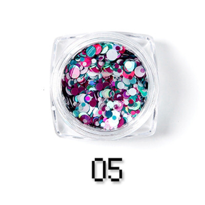 

Rosalind 1 box Nail Art Glitter Decoration Paillette Mixed Mini Round Shining Manicure