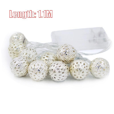 

Decorative String Lights 10 LED Metal Ball Light for Christmas Holiday Party Home Garden Decoration