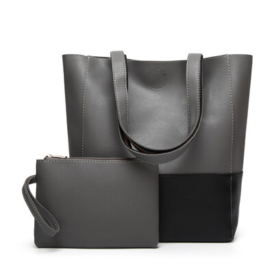 

Tailored Fashion Women Hit color Crossbody Bag Shoulder Handbag Messenger Bag Totes Gray