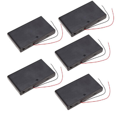 

5pcs Battery Storage Case Box Holder for 8×AA Series Lithium Battery with Cover&Switch