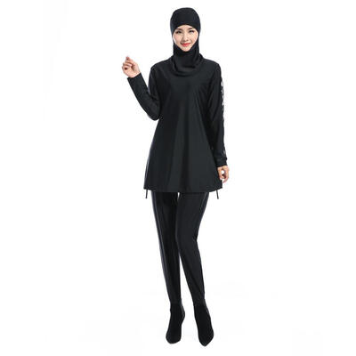 

3pcsset Muslim Women Swimwear Modest Print Full Cover Islamic Swimsuit