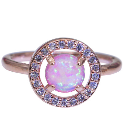 

14K Gold Plated Rose Gold Ring Opal Ring Rings for Women