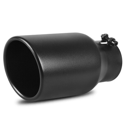 

3 Inch Inlet Black Exhaust Tip3"x45"x9" Black Powder Coated Stainless Steel Exhaust Tip
