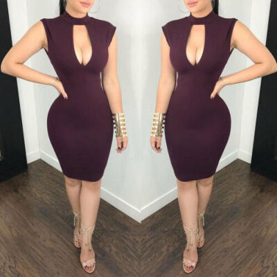 

Womens Sexy Casual Summer Mini Dress Party Evening Bodycon Sleeveless