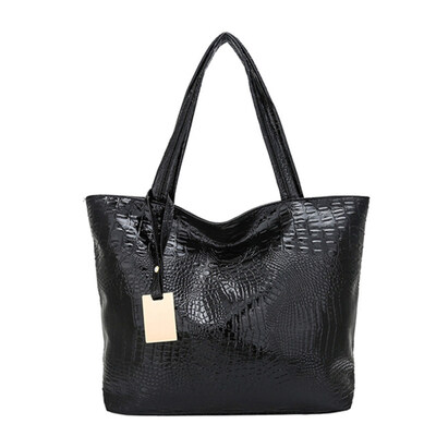 

Crocodiles Print Large Capacity Women Tote Shoulder Bag Faux Leather Handbag