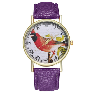 

Relogio Feminino Retro Style Lovely Cartoon chicken Leather Quartz Analog Women Watch Casual Lady Watch Quartz Wristwatches &Ff