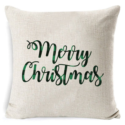 

Christmas Cushion Cover Merry Christmas Pillow Cases Linen Holiday Sofa Cushion Cover Home Decor