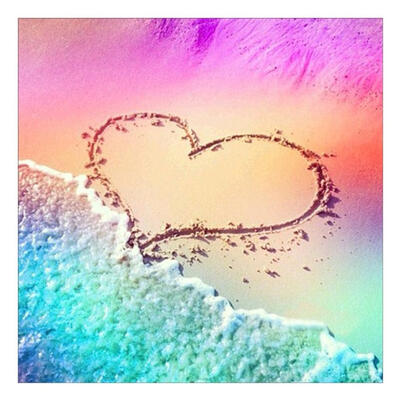 

5D DIY Full Drill Square Diamond Painting Love Beach Cross Stitch Embroider