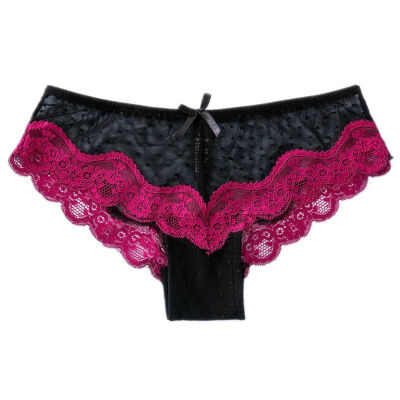 

Soft Breathable Lace Briefs Sexy Women Panties Low-Rise Hollow Briefs Ultra Thin Underwear