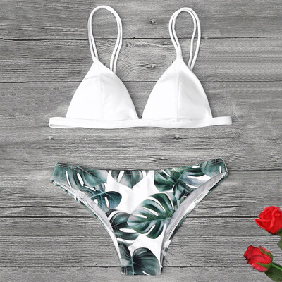 

Saidsome Women Swimwear Bikini Solid Two-Piece Swimsuit Tankini Beach Swimsuit