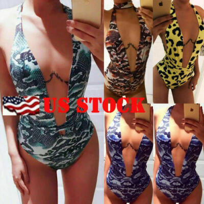 

Women Sexy One-Piece Swimsuit Beachwear Swimwear Push-up Monokini Bikini Bathing