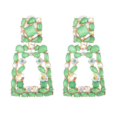 

2019 new Fashion za Brand crystal geometirc Drop Earring For Women Party Gifts ethnic Statement rhinestone Earrings Jewelry