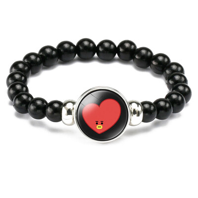 

Kpop BTS Bangtan Boys Bracelet Time Gemstone Beaded Retractable Bracelet Fashion Wristband Jewelry for Unisex