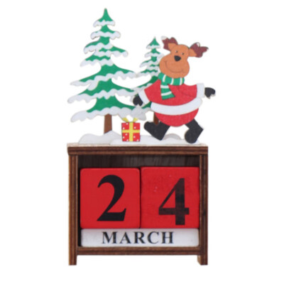 

Wood Calendar Creative Fashion Wood Christmas Santa Claus Advent Calendar Childrens Gift Table Decoration Ornament