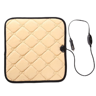 

Car Electric Cushion Auto Supplies Heated Square Pad Car MPV SUV Heating Winter Thermal Seatpad Interface Carbon Fibre Seat Cover