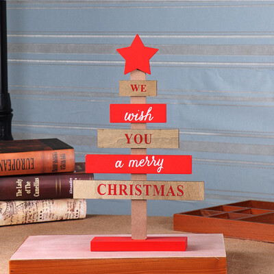 

Gobestart Christmas Home Decor Gifts Creative Painted Christmas Wooden Tabletop Decoration