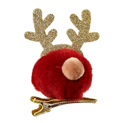 

Lovely Christmas Hair Clips Santa Hat Elk Hairpin Party Kids Hair Accessories