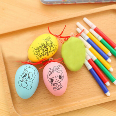 

10 Sets DIY Graffiti Painting Easter Eggs Pens Kid Gift Toys Craft Decoration