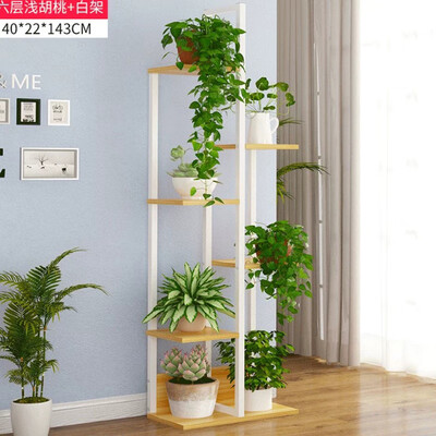 

ANERYA flower stand European wrought iron shelf multi-layer floor shelf balcony flower pot rack living room interior ladder