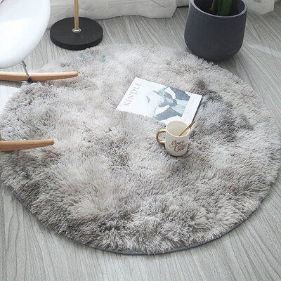 

Modern Round Carpet for Living Room Bedroom Decor Rugs Kids Room Long Plush Floor Mat Carpets Diameter 100cm